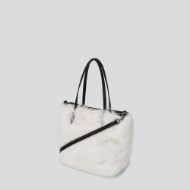 Picture of KARL LAGERFELD WOMEN'S K/SIGNATURE FUR SM SHOPPER OFF WHITE 2