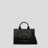 Picture of KARL LAGERFELD WOMEN'S K/RSG SQUARE RH DEG MD TOTE DEGRADE BLACK GREY 1