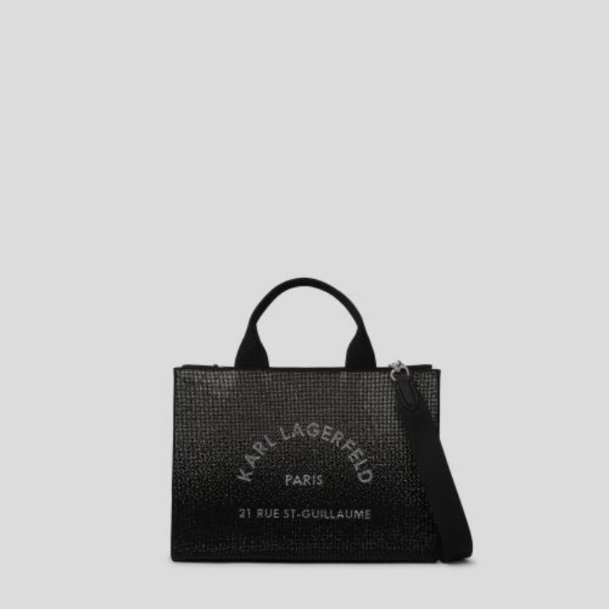 Picture of KARL LAGERFELD WOMEN'S K/RSG SQUARE RH DEG MD TOTE DEGRADE BLACK GREY