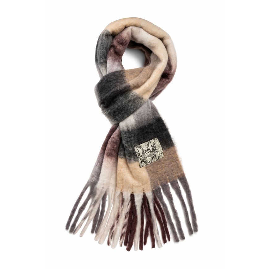 Снимка на REPLAY ДАМСКИ ШАЛ CHEQUERED SCARF DARK BROWN