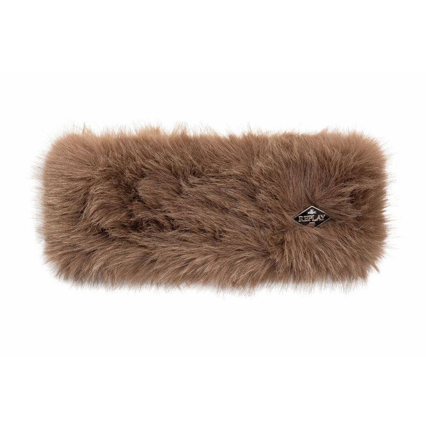 Снимка на REPLAY ДАМСКА ШАПКА FURRY TEXTILE HEADBAND BROWN