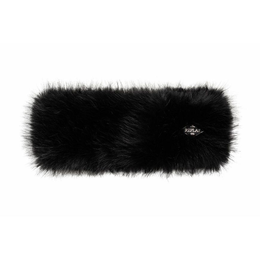 Снимка на REPLAY ДАМСКА ШАПКА FURRY TEXTILE HEADBAND BLACK