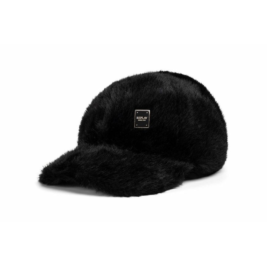 Снимка на REPLAY ДАМСКА ШАПКА FURRY TEXTILE CAP BLACK