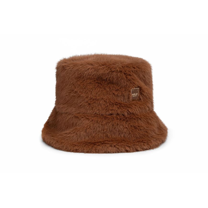 Снимка на REPLAY ДАМСКА ШАПКА FURRY TEXTILE BUCKET HAT BROWN