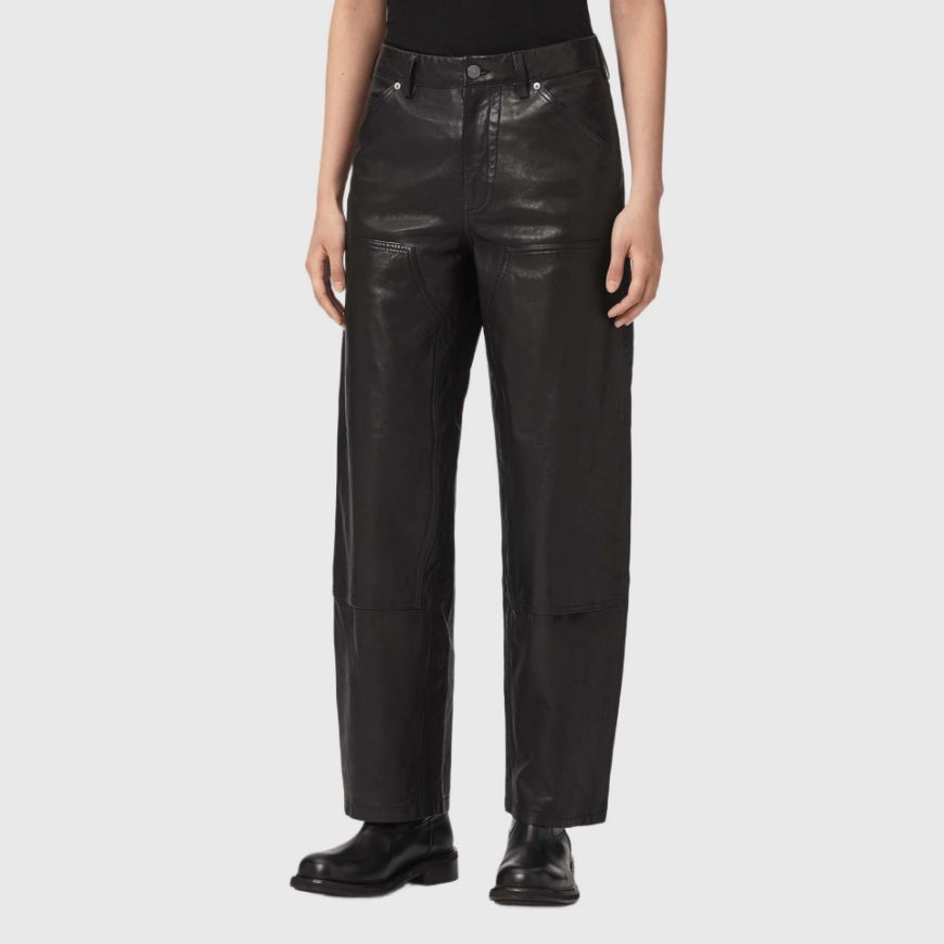 Picture of ALLSAINTS WOMEN'S MANTA TROUSERS BLACK
