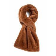 Снимка на REPLAY ДАМСКИ ШАЛ FURRY TEXTILE SCARF WITH SQUARE LOGO BROWN 1