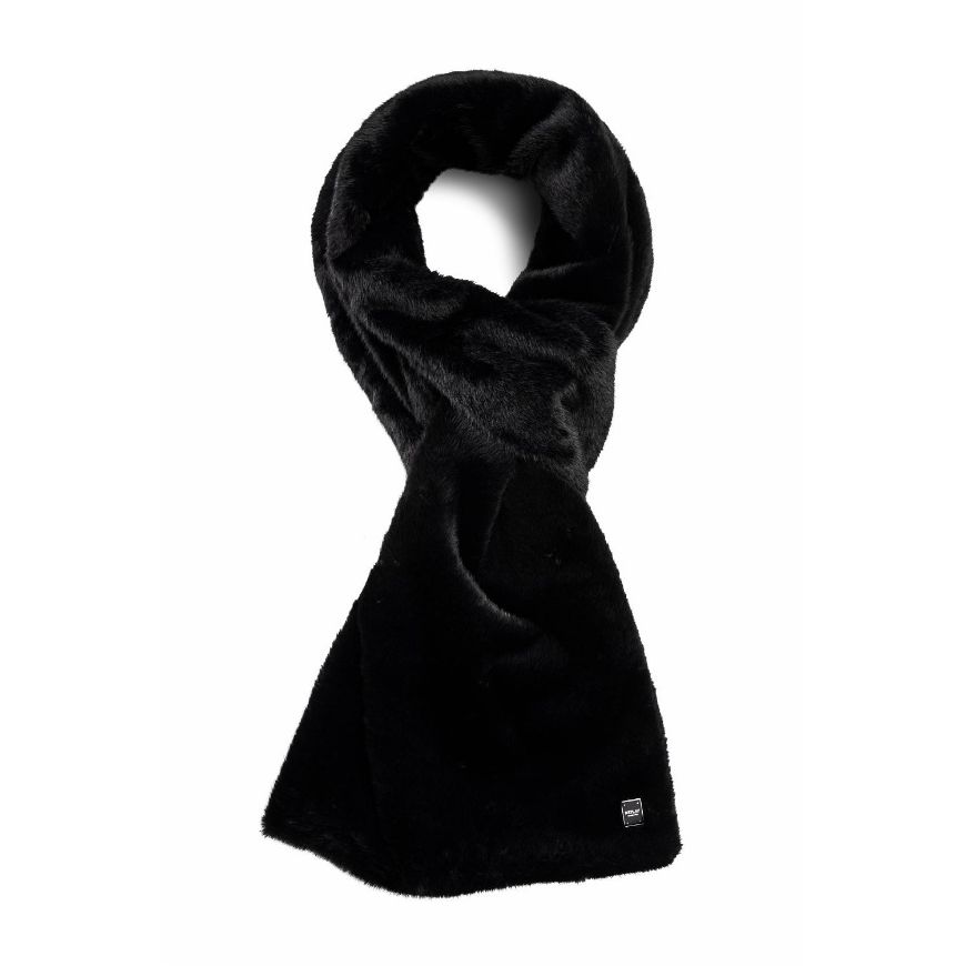 Снимка на REPLAY ДАМСКИ ШАЛ FURRY TEXTILE SCARF WITH SQUARE LOGO BLACK