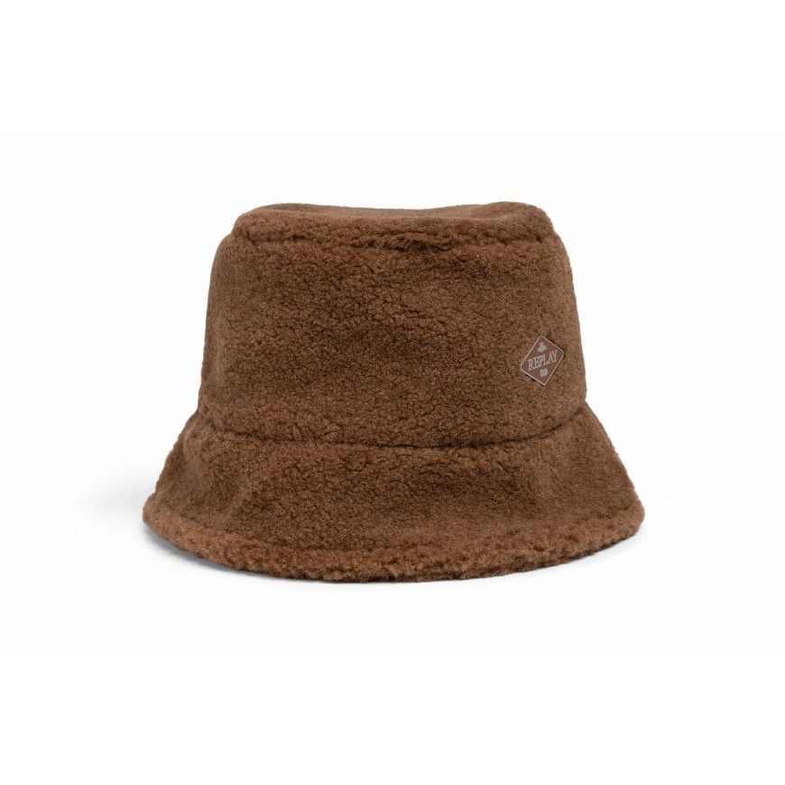 Снимка на REPLAY ДАМСКА ШАПКА TEDDY TEXTILE BUCKET HAT BROWN