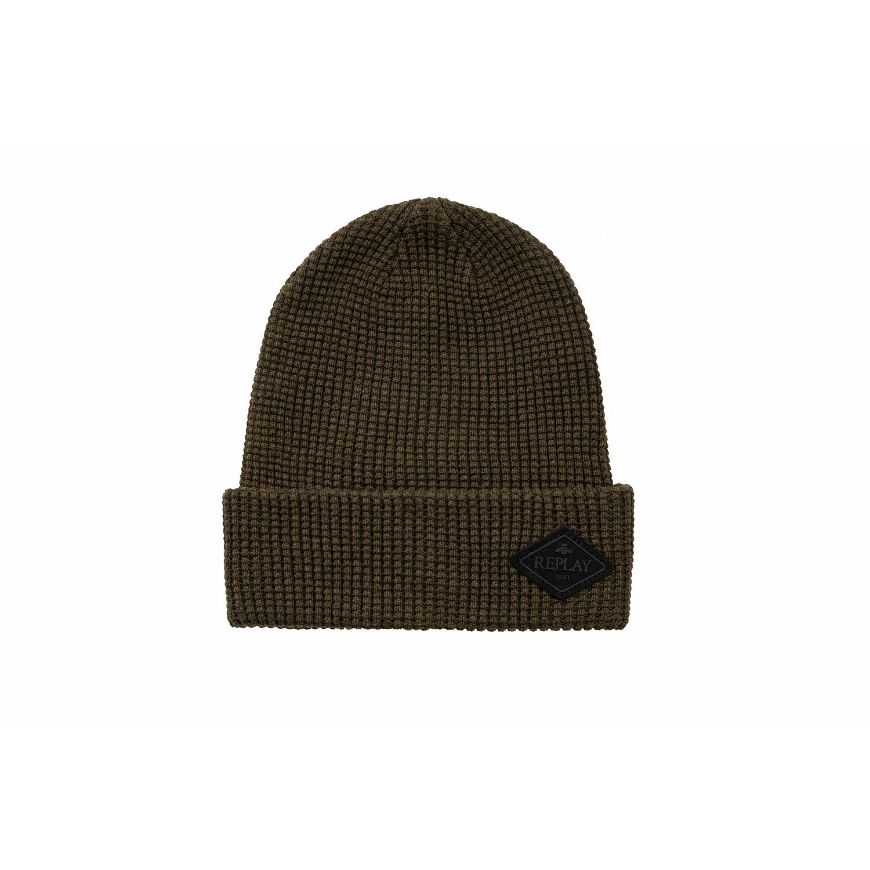Снимка на REPLAY UNISEX KNITTED BEANIE MILITARY OLIVE