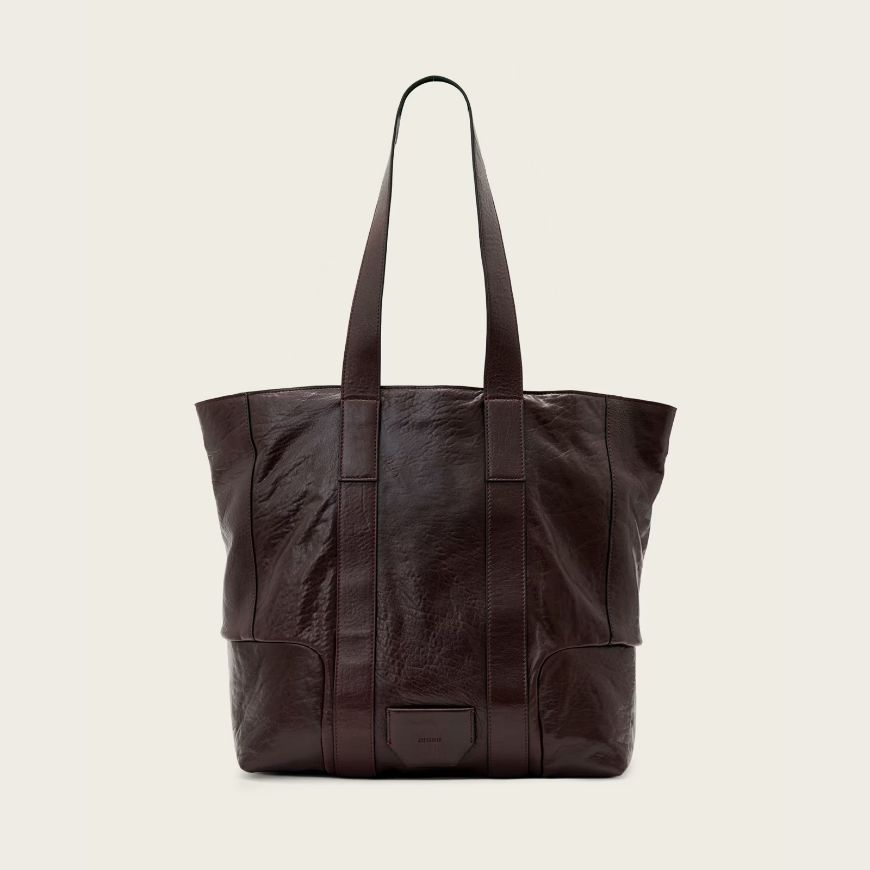 Снимка на ALLSAINTS ДАМСКА ЧАНТА ARES GRAIN TOTE BURNT UMBER RED
