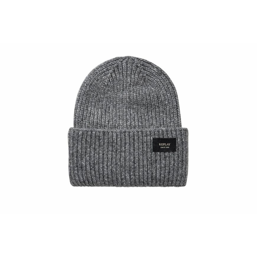 Снимка на REPLAY UNISEX KNITTED HAT GREY MELANGE