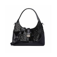 Снимка на REPLAY ДАМСКА ЧАНТА MONOGRAM PRINTED GOBELIN HOBO BAG BLACK 1