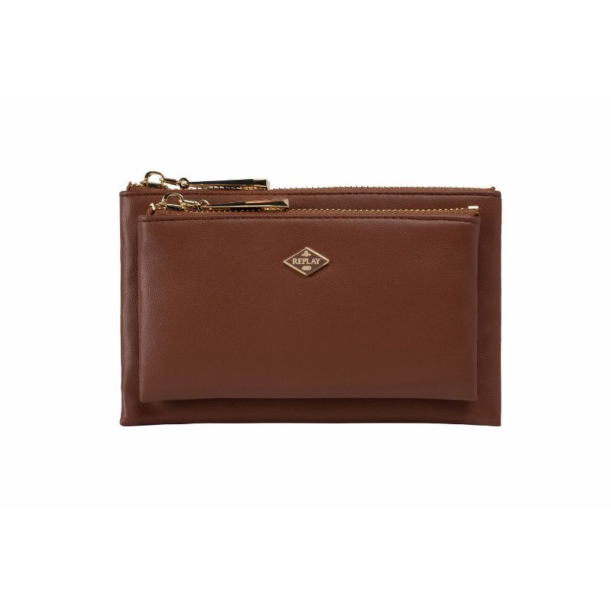 Снимка на REPLAY ДАМСКО ПОРТМОНЕ ZIP-AROUND DIAMOND LOGO PURSE WITH EXTRA POCKET BROWN