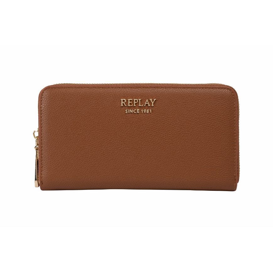 Снимка на REPLAY ДАМСКО ПОРТМОНЕ LARGE TEXTURIZED PURSE WITH LOGO TAN