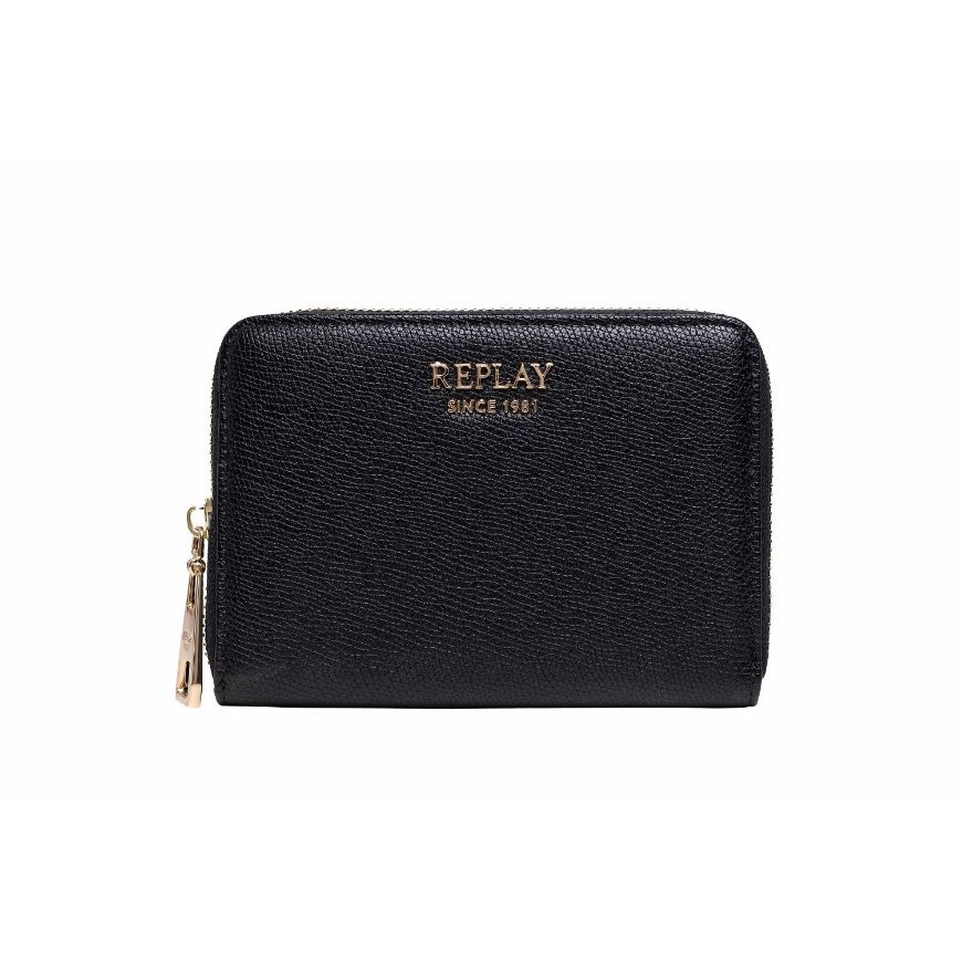 Снимка на REPLAY ДАМСКО ПОРТМОНЕ SMALL TEXTURIZED PURSE WITH LOGO BLACK