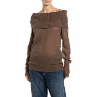 Снимка на REPLAY ДАМСКИ ПУЛОВЕР REGULAR FIT SWEATER WITH MOHAIR PANTONE 1