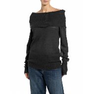 Снимка на REPLAY ДАМСКИ ПУЛОВЕР REGULAR FIT SWEATER WITH MOHAIR BLACK 1
