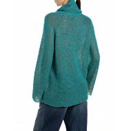 Снимка на REPLAY ДАМСКИ ПУЛОВЕР RELAXED-FIT MOHAIR BLEND SWEATER WITH HIGH NECK LAKE BLUE POTTER'S CLAY 2