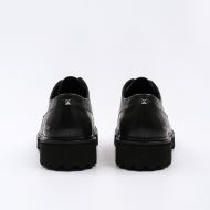 Picture of KARL LAGERFELD MEN'S KONTEST II DERBY LACE LEATHER SHOES BLACK 4