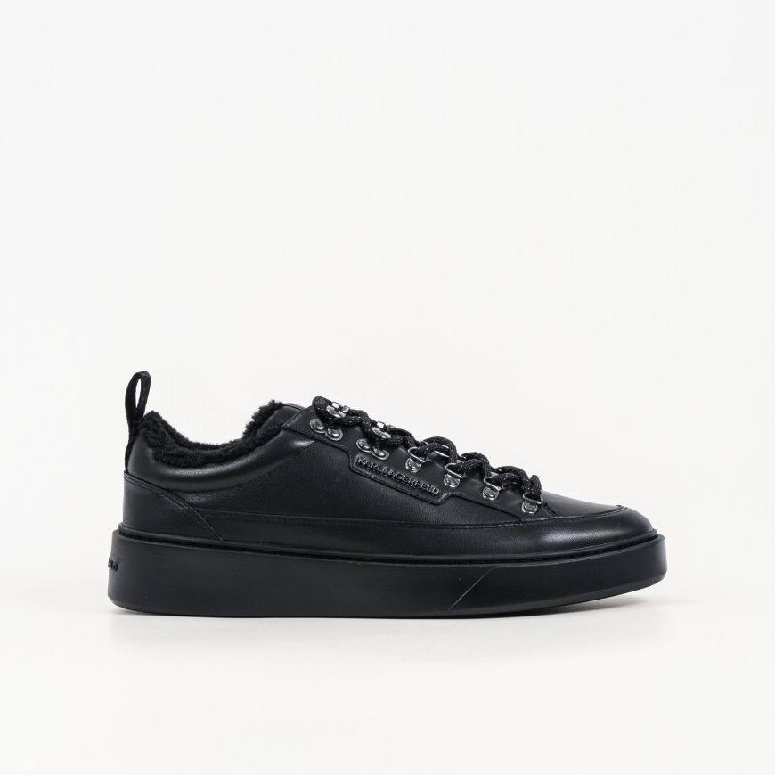 Picture of KARL LAGERFELD MEN'S FLINT II LO LACE LINED SNEAKERS BLACK
