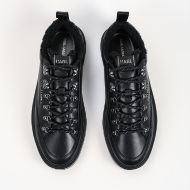Picture of KARL LAGERFELD MEN'S FLINT II LO LACE LINED SNEAKERS BLACK 3