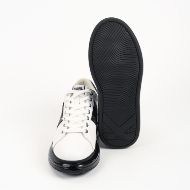 Picture of KARL LAGERFELD MEN'S KAPRI KUSHION PYTHON BAND LO LACE SNEAKERS WHITE W/BLACK 5