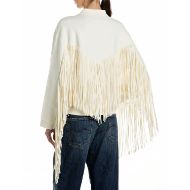Снимка на REPLAY ДАМСКА ЖИЛЕТКА VISCOSE BLEND CARDIGAN WITH FRINGES GARDENIA 2