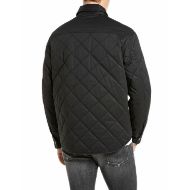 Picture of REPLAY MEN'S QUILTED COTTON OVERSHIRT BLACK 2