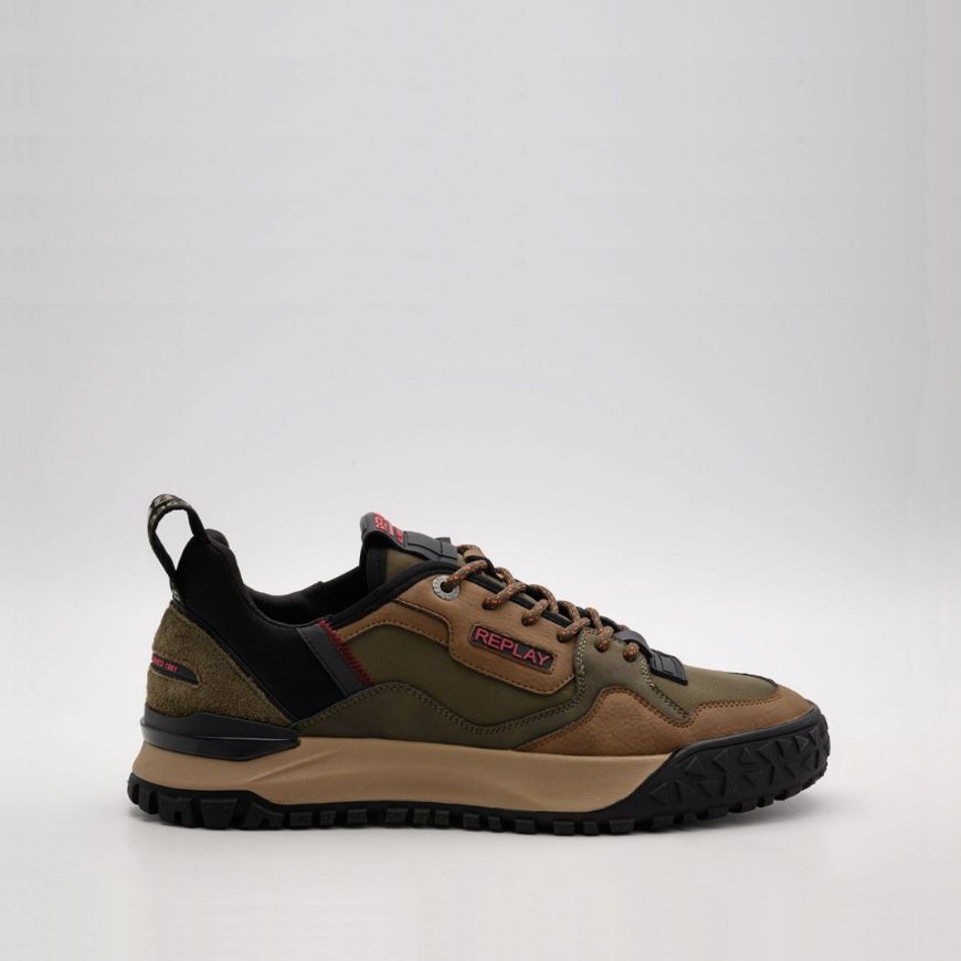 Picture of REPLAY MEN'S BLIX OUTDOOR SNEAKERS MILITARY GREEN