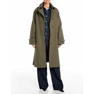 Снимка на REPLAY ДАМСКО ЯКЕ RELAXED HERRINGBONE MELTON COAT GREEN/BROWN/OCRA 1
