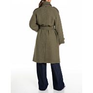 Снимка на REPLAY ДАМСКО ЯКЕ RELAXED HERRINGBONE MELTON COAT GREEN/BROWN/OCRA 2