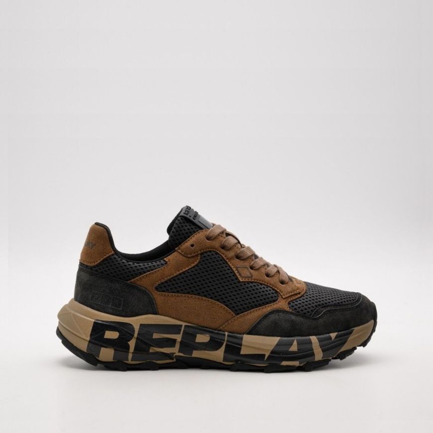 Picture of REPLAY MEN'S ARTHUR TRAIL VALLEY SNEAKERS BROWN/BLACK
