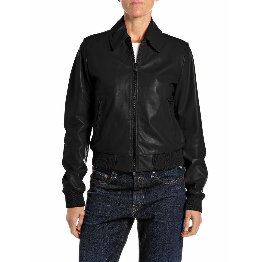 Снимка на REPLAY ДАМСКО ЯКЕ SHORT NAPPA LEATHER JACKET BLACK