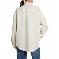Снимка на REPLAY ДАМСКА РИЗА CANVAS SHIRT WITH PATCHES WHITE ASPARAGUS 2