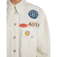 Снимка на REPLAY ДАМСКА РИЗА CANVAS SHIRT WITH PATCHES WHITE ASPARAGUS 5