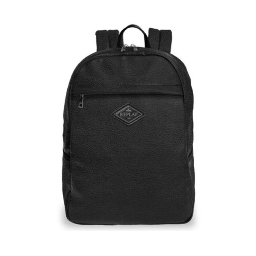 Снимка на REPLAY МЪЖКА РАНИЦА HAMMERED PU ROUND BACKPACK WITH DIAMOND LOGO BLACK