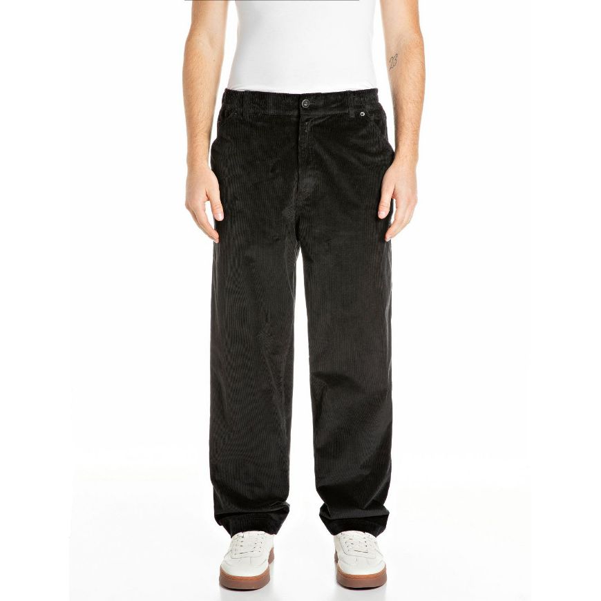 Picture of REPLAY MEN'S REGULAR-FIT COMFORT CORDUROY TROUSERS BLACK