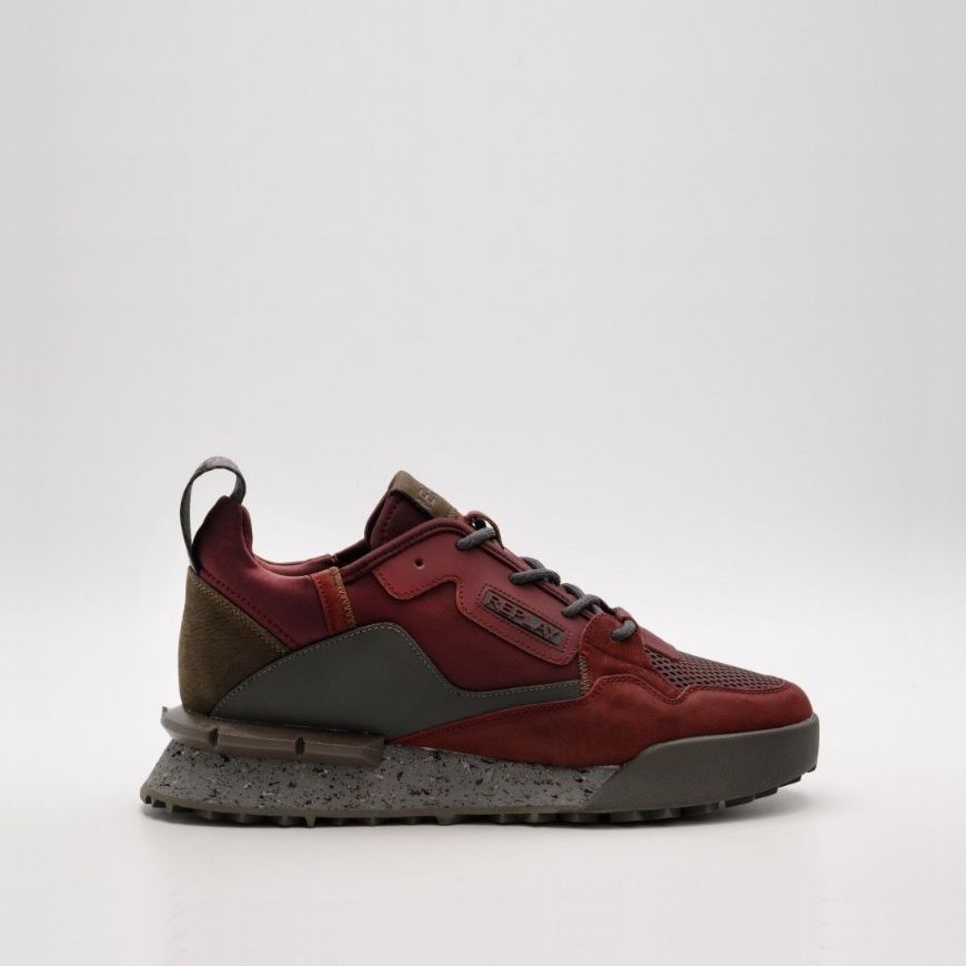 Picture of REPLAY MEN'S FIELD MELT 26 SNEAKERS BURGUNDY