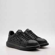 Picture of REPLAY MEN'S GLAX ALL SA LEATHER SNEAKERS BLACK 2