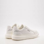 Picture of REPLAY MEN'S GLAX ALL SA LEATHER SNEAKERS WHITE 3