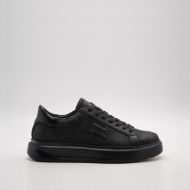 Picture of REPLAY MEN'S PULSAR CAMO LEATHER SNEAKERS BLACK 1