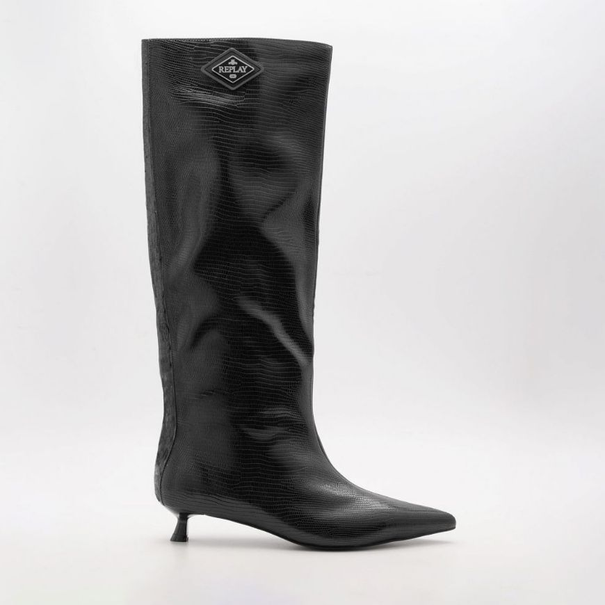 Снимка на REPLAY ДАМСКИ БОТУШИ ALDER LIZARD HIGH BOOTS BLACK