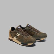 Picture of BLAUER MEN'S QUEENS01.WAX SNEAKER BROWN/MILITARY 2