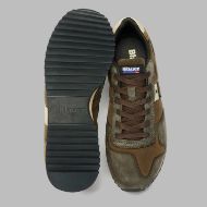 Picture of BLAUER MEN'S QUEENS01.WAX SNEAKER BROWN/MILITARY 3