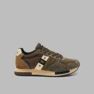 Picture of BLAUER MEN'S QUEENS01.WAX SNEAKER BROWN/MILITARY 1