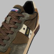 Picture of BLAUER MEN'S QUEENS01.WAX SNEAKER BROWN/MILITARY 4