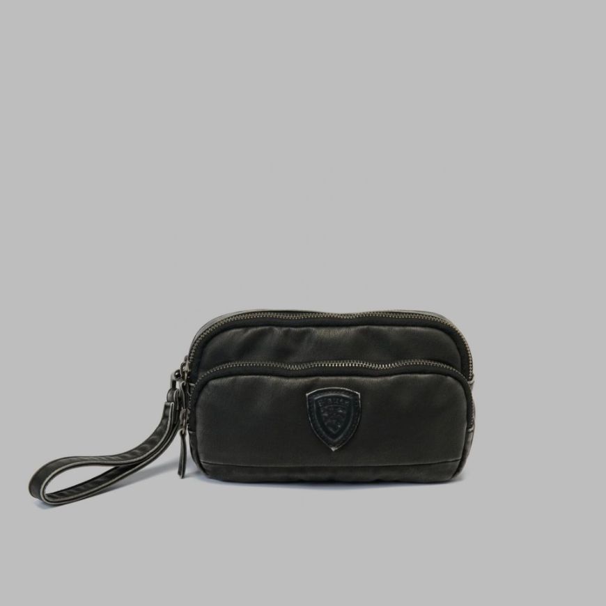 Picture of BLAUER MEN'S WASHED CLUTCH F6FIFTH01.TAL BLACK