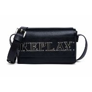 Снимка на REPLAY ДАМСКА ЧАНТА VINTAGE LOOK CROSSBODY BAG WITH LETTERING BLACK 1