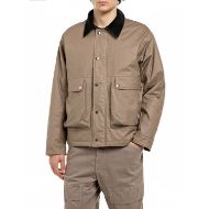 Picture of REPLAY INC. COATED CANVAS JACKET WITH POCKETS DEEP KHAKI 1