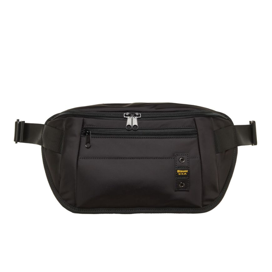 Picture of BLAUER MEN'S PADDED POLYESTER WAIST BAG F6WEF01.COV BLACK